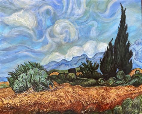 Wheat Field With Cypresses VINCENT VAN GOGH 1889 Aluminum Mounting ...