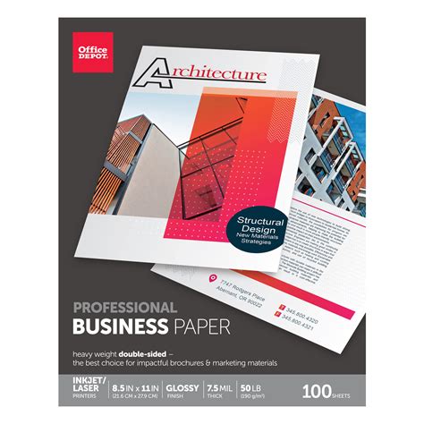 Buy Office Depot Professional Brochure And Flyer Paper, Glossy, 8 1/2in ...