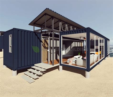 China Deluxe Ocean View Prefab Modular Prefabricated 40feet Steel ...