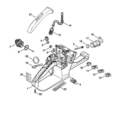 Stihl MS 260 Chainsaw (MS260 C-BZ) Parts Diagram, Tank Housing