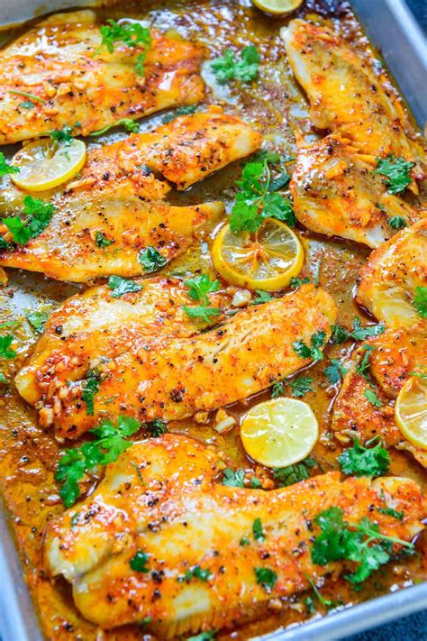 Spicy Lemon Garlic Baked Tilapia | Recipe | Baked tilapia, Baked ...