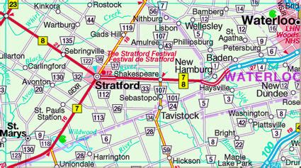 Stratford Map - Canada