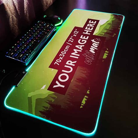 'Print your image' Large Custom RGB Gaming Mouse Pad | 70x30cm ...