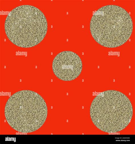 Glitter gold dots on red background seamless pattern for graphic design ...