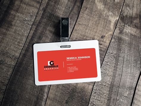 Horizontal Plastic ID Card Mockup - Mockup Love