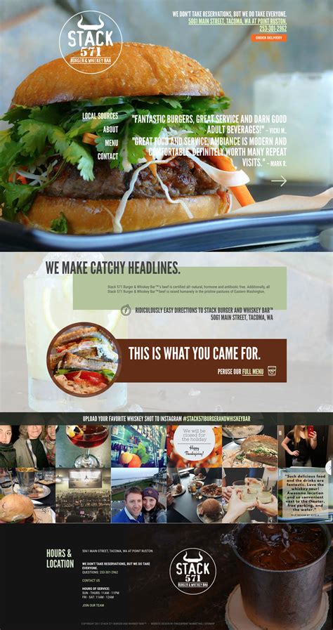 Stack 571 Burger & Whiskey Bar | Web Design From Fingerprint Marketing