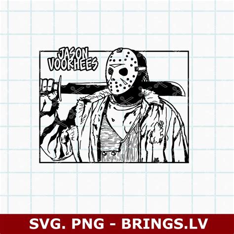 Jason Voorhees SVG, Friday the 13th SVG, Jason Voorhees PNG, Horror ...