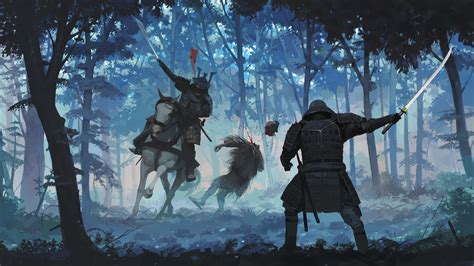 Download Intense Samurai Battle in a Fierce War Wallpaper | Wallpapers.com