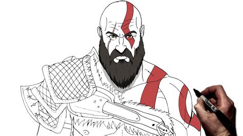 How To Draw Kratos | Step By Step | God Of War - YouTube