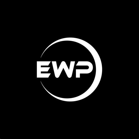 EWP letter logo design in illustration. Vector logo, calligraphy ...