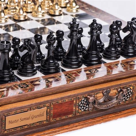 Antique Chess Set - Etsy