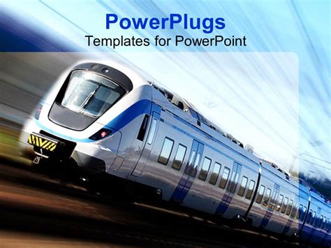 PowerPoint Template: modern high speed train in motion (29977)