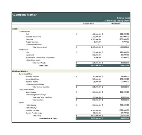 Income Statement Balance Sheet Cash Flow Template Excel Collection