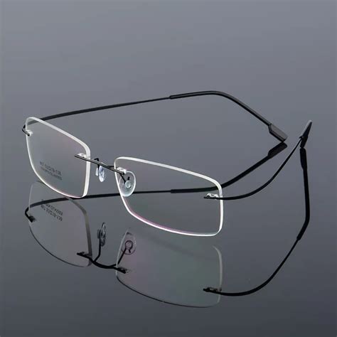 Ultra light Flexible Memory Titanium Rimless Reading Glasses Diopter +1 ...