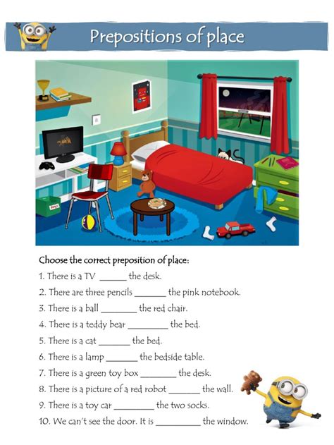 Prepositions of place interactive worksheet for Junior b, Senior a ...