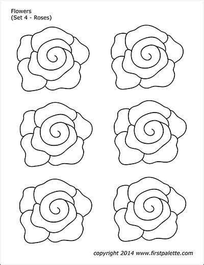 Printable Rose Flower Template Cut Out | Best Flower Site