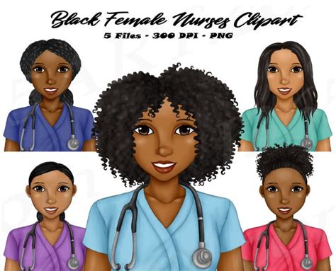 Black Nurse PNG, Black Woman Clipart, African American Nurses, Black ...