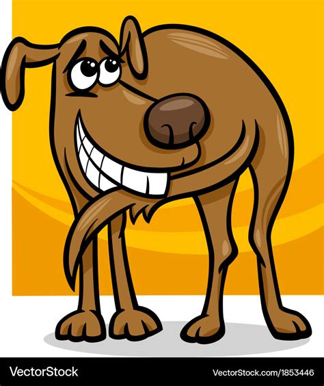 Dog chasing tail cartoon Royalty Free Vector Image