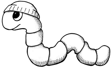 Earthworm Drawing | Free download on ClipArtMag