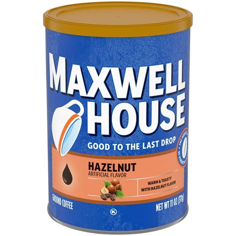 Maxwell House Hazelnut Ground Coffee, 11 oz Canister - Walmart.com ...