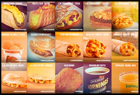 Taco Bell Breakfast Menu Nutritional Information | Besto Blog