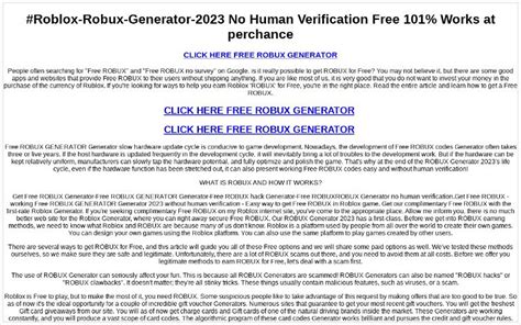 #Roblox-Robux-Generator-2023 No Human Verification Free 101% Works at ...