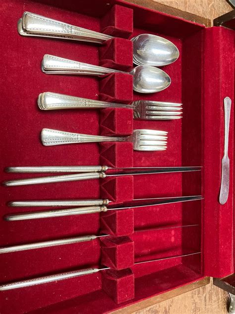 Silver Plate Flatware 6 Place Settings Traditional Fashion - Etsy