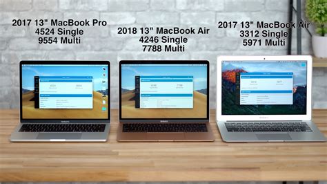 Compared: 2018 MacBook Air versus 13-inch MacBook Pro and 2017 MacBook ...