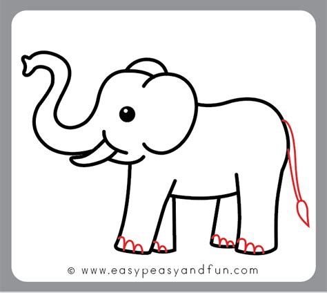 How to Draw an Elephant - Step by Step Elephant Drawing Tutorial - Easy ...