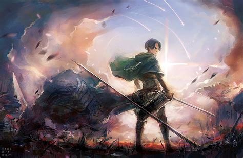 HD wallpaper: Anime, Attack On Titan, Levi Ackerman, Shingeki No Kyojin ...