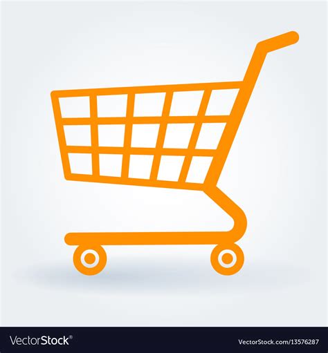 Flat design shopping cart Royalty Free Vector Image