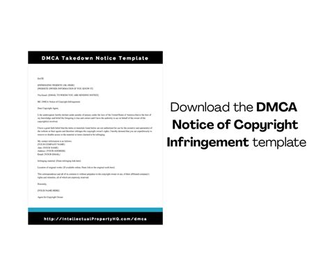 DMCA Takedown Notice Template - Intellectual Property HQ