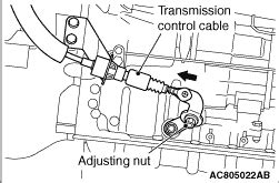 INHIBITOR SWITCH AND CONTROL CABLE ADJUSTMENT