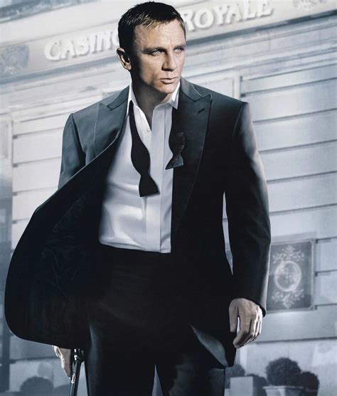 James Bond Casino Royale Tuxedo - Daniel Craig Black Dinner Suit