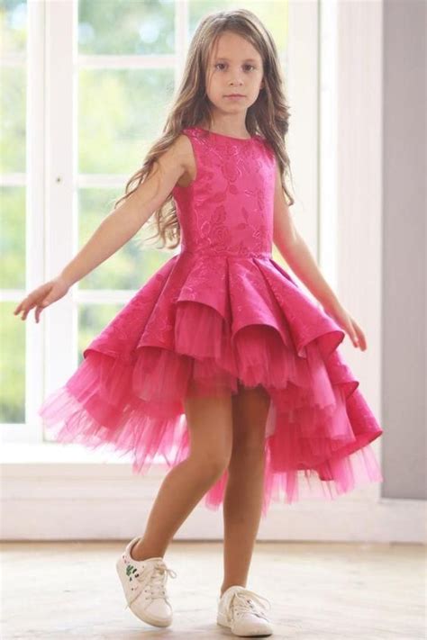 Hot Pink Little Girl Dress, Lovely Party Dress For Girls, FD022 | Abito ...