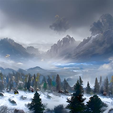 ArtStation - Dark Winter Landscape | Artworks