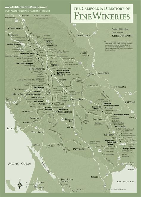 Sonoma County California Map