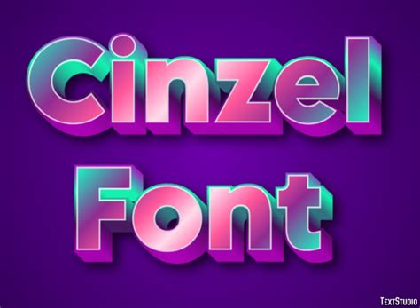 Cinzel Font Text Effect and Logo Design Font