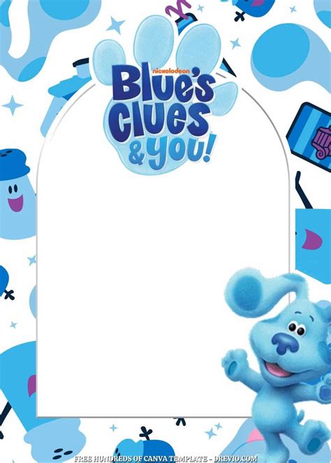 the blue clues and you character is in front of a white sign