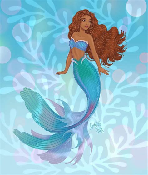 Little Mermaid Art, Little Mermaid Live Action, Black Mermaid, Disney ...