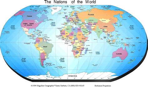 Labeled Map Of The Countries