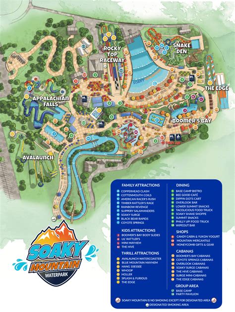 Soaky Mountain Waterpark Map and Brochure (2020 - 2022 ...