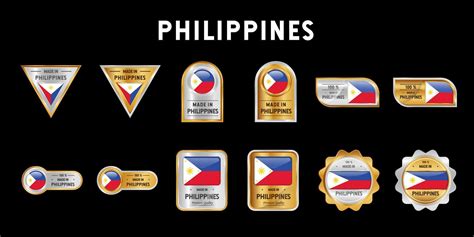 Made in Philippines Label, Stamp, Badge, or Logo. With The National ...