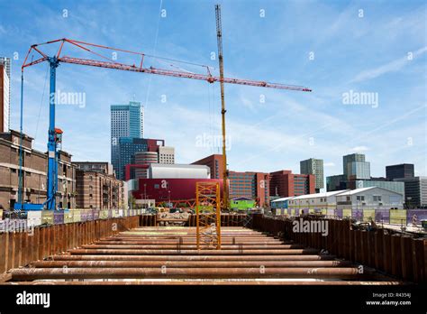 Construction site with cranes Stock Photo - Alamy