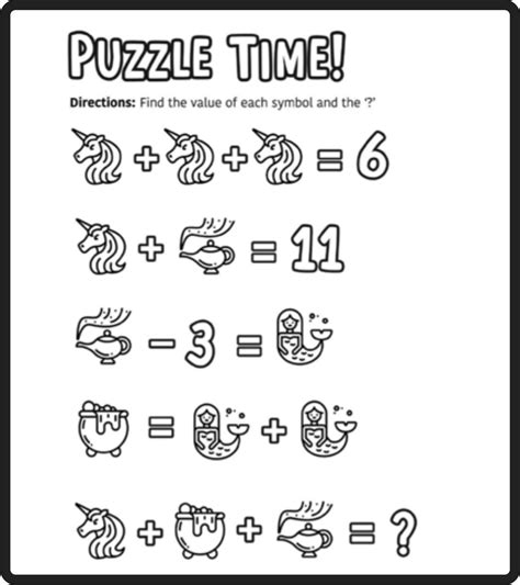 printable math puzzles - printable math puzzles 5th grade - Orville ...