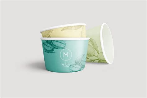 Ice cream paper cup mockup | Cup & Container Mockups ~ Creative Market