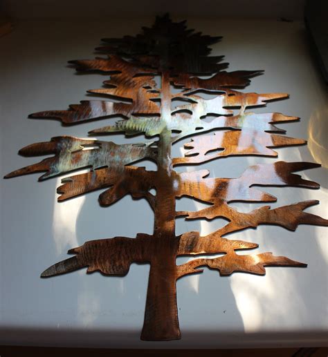 Majestic FAT Pine Tree Metal Wall Art Decor 24" x 18" - Sculptures ...