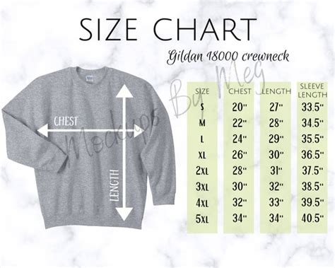 Gildan Size Chart Gildan 18000 Size Chart Gildan Sweater Gildan ...