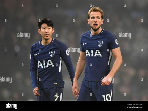 Tottenham Hotspur's Son Heung-Min (left) and Harry Kane Stock Photo - Alamy