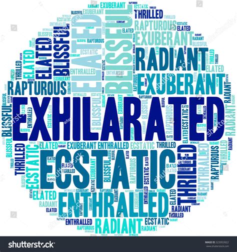 Exhilarated Word Cloud On White Background Stock Vector (Royalty Free ...